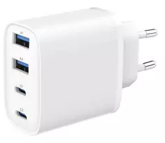Gembird TA-UC-2A2C-PD40-01-W GaN USB PD 4 prievadų įkroviklis, 40 W, baltas