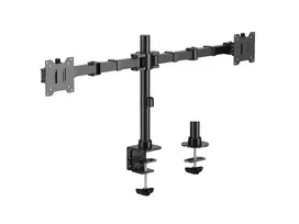 Equip Dvigubo Monitoriaus Stalo Laikiklis 17-35 inch 360° Sukimas 20kg Juodas