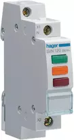 HAGER SVN129 Indikatorinis Šviesos Signalas, 230V AC, 3 x LED Raudona+Žalia+Oranžinė, Bėgelis DIN