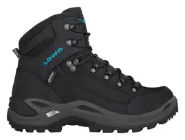 LOWA Renegade GTX Mid Ws Hiking Boots - Women's - Black/Turquoise