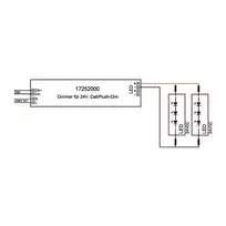 Brumberg 17252000 LED maitinimo blokas, stačiakampis, baltas, DALI-2, 150W, 24V DC
