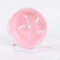Hamster Wheel with Stand, Running for Exercise, Silent Syrian Running, Quiet pink