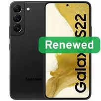 Samsung Renewed Grade Factory-Sealed Galaxy S22 6.1 colio 128GB 5G juoda