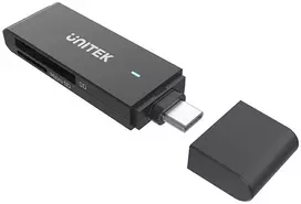 UNITEK USB-C SD & MicroSD kortelių skaitytuvas (Y-9328) – kosminė pilka