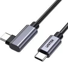 UNITEK USB-C Angled 90° Cable PD 100W 0.5m Black
