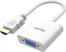 UNITEK HDMI į VGA adapteris, Full HD 1080p, 60Hz, Baltas