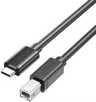 Unitek USB-C į USB-B 2.0 spausdintuvo laidas 1m juodas