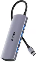 UNITEK 4-Port USB-C Hub 10Gbps, 4x USB-A, Space Gray