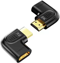 UNITEK Flat Angled 8K HDMI Adapter 90° and 270° (2-Pack) - Black