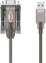 UNITEK USB-A į RS232 Serial Converter Laidas, DB9 Kištukas, 1,5 m, Juodas
