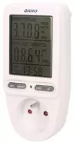ORNO OR-WAT-435 Skaitmeninis energijos matuoklis su LCD ekranu, 230V, 16A, 3680W, F tipo kištukas