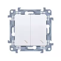 KONTAKT SIMON 10 modulių universalus jungiklis baltas 2x sraigtiniai gnybtai 10AX 250V