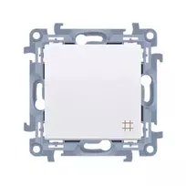 KONTAKT SIMON 10 modulių baltas tarpinis kryžminis jungiklis su varžtais 10AX 250V