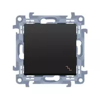 Kontakt Simon 10 Universal Switch Mechanism 1-Module Matte Black 10AX 250V Self-Clamping