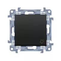 KONTAKT SIMON 10 modulių matinio juodo skambučio mygtukas su savaime užsifiksuojančiais gnybtais 10AX 250V