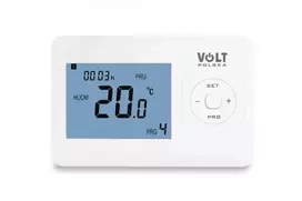 VOLT POLSKA Comfort HT-02 laidinis programuojamas kambario termostatas, baltas