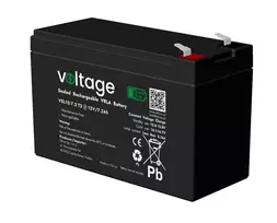 VOLTAGE AGM baterija 12V 7.2Ah VEL12-7.2 T2 Ilgaamžė 15 metų