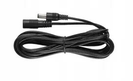 ESPE DC Power Extension Cable 5.0m 2x0.5mm² Braided DC Plug to DC Jack 2.1x5.5mm Black