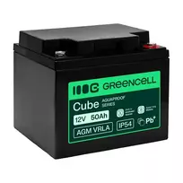 GREEN CELL AGM VRLA 12V 50Ah Priežiūros Nereikalaujantis Akumuliatorius UPS Sistemoms, 197x166x170mm