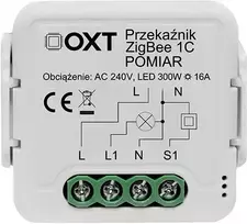OXT T260P 1 kanalo 16A išmanioji relė su energijos stebėjimu, ZigBee 3.0, suderinama su Tuya