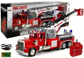 LEAN TOYS Firetruck Extendable Rotary Ladder R/C Sound Light Siren