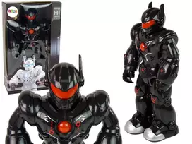 LEAN TOYS Interactive Robot Walks Sound Lights Black