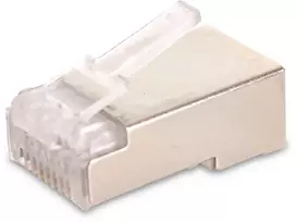 GETFORT RJ45 Cat.6 Shielded Connector 8P8C (100 vnt.) - Auksuotas, Skaidrus