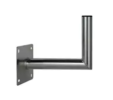 CORAB USL-48/250AL Aliumininis kampinis sieninis laikiklis 48 mm stulpui, 250 mm iškyša, sidabrinis