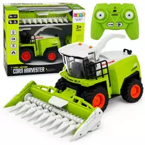 LEAN TOYS nuotoliniu valdymu kukurūzų kombainas su šviesomis ir garsais 1:24
