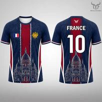 France Flag Printed T-shirt  Summer Men Quick Dry Soccer Jersey Unisex Streetwear Casual Sports Short Sleeve Tee Fans Gift XXS