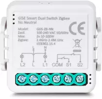 GISE Smart Double Relay Module (No Neutral) Zigbee Tuya GDS-ZB-NN