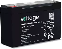 VOLTAGE AGM akumuliatorius 6V 12Ah VE6-12 (6-9 metų tarnavimo laikas)