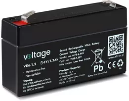 AGM akumuliatorius Voltage 6V 1.2Ah VE6-1.2 (Tarnavimo laikas 6-9 metai)