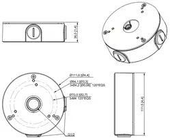 MITON MT-P13G paviršinė jungiamoji dėžutė, pilka (RAL 7035), IP65, IK07, 130x130x75 mm