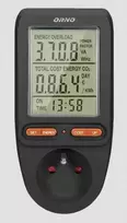ORNO OR-WAT-435/B Energijos skaitiklis ir elektros sąnaudų skaičiuotuvas, 230V, 16A, LCD ekranas, juoda