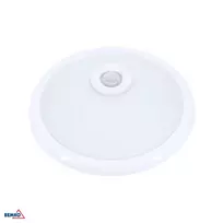 BEMKO TAZAN lubinis šviestuvas su PIR jutikliu 2x40W E27 IP20 stiklas+plienas+plastikas baltas
