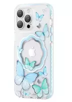 Kingxbar Apple iPhone 14 Pro Max MagSafe Butterfly Series Magnetic Case Blue