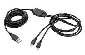TRUST GXT 222 DUO Charge & Play kabelis 2m juodas, USB-A į Micro-USB, skirtas Xbox One valdikliams