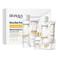 Rice Extract 6-Piece Facial Skin Care Set Hydrating Cleanser Toner Lotion Serum Eye Cream Face Cream Kit six-piece set