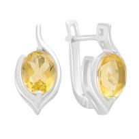 Sidabriniai auskarai su citrinu nano 2.225ct (2172642) gintaras