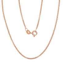 Sidabrinė Rollo grandinėlė 1 mm, 50 cm – padengta raudonuoju auksu (925)