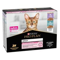 Purina Pro Plan Cat Pouch Adult Delicate Digestion Multipack Turkey / Ocean Fish 10x85 g | 15297 | 8445290855817