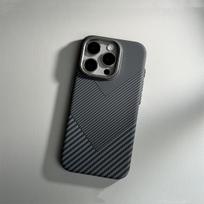 Applicable To IPhone 16 Track Kevlar Carbon Fiber Magnetic Phone Case Apple 15promax Anti Fall Protection Case iPhone 16