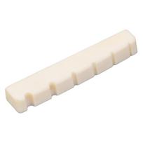 Elektrinės gitaros viršutinis slenkstėlis su išpjovomis, kaulinis, plokščiu dugnu, 52 mm, instrumento priedas pakeitimui white