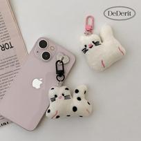 Cute cat pink nose dot cat doll bag keychain 01. Pinko Dot Cat Doll Keychain