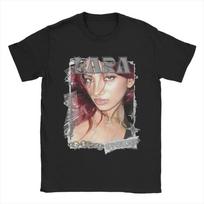 Katseye Lara  Eyecons  Vintage Collage T-Shirt, Unisex Global Pop Fan Y2K Tee, 100% Cotton Casual Short Sleeve Top 4XL gray