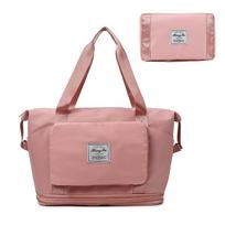 Double-Layer Gym Bag: Large Capacity Travel Bag with Dry-Wet Separation, Handheld & Shoulder Options