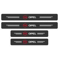 4Pcs Car Door Threshold Carbon Fiber Scuff Plate Sticker Accessories For Opel Astra H G Corsa Insignia Astra Antara Meriva Zafira Interior