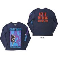 Guns N' Roses Get In The Ring Tour '91-'92 L/S Shirt Blue New Unisex T-Shirt S black