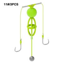 3pcs Fishing Bait Cage Carbon Steel String Hook Anti Winding Fishing Spring Bait Cage Line Group Feeder Sinker Fishing Outdoor